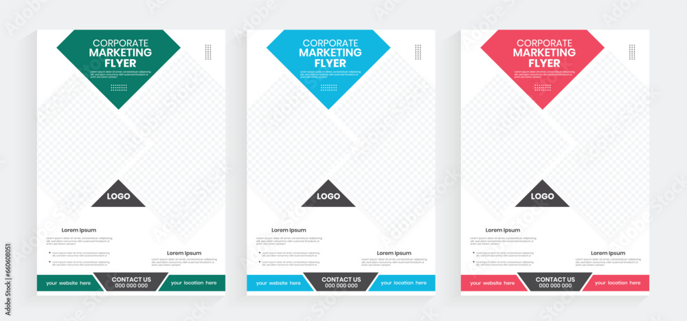 Modern multipurpose A4 size best corporate agency flyer design, business marketing flyer cover page layout, A4 size different color advertising handout, paper sheet, or creative adviser flyer template