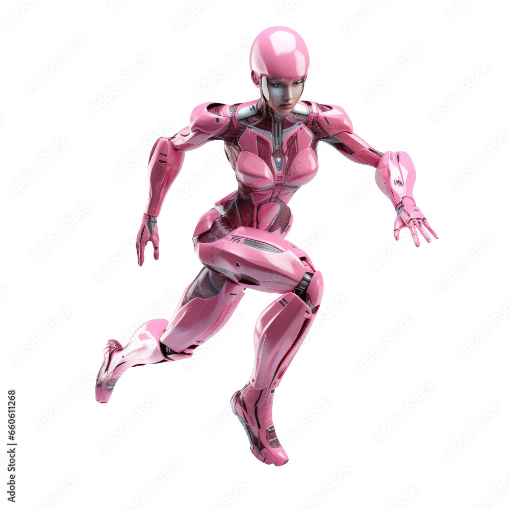 Android woman pink suit Android woman pink suit
