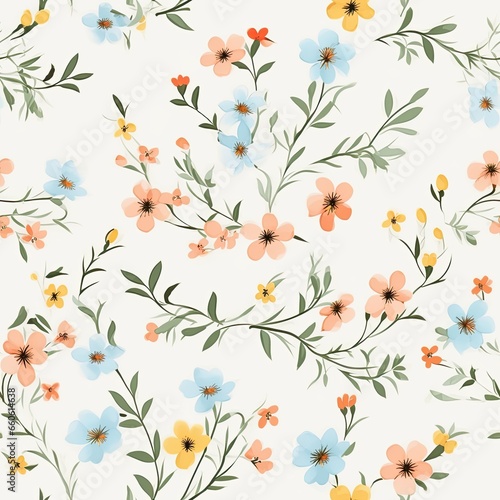 beautiful background of small wildflowers on a light background