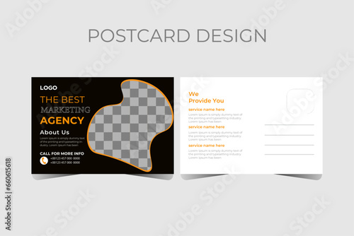Creative modern corporate business postcard EDDM design template