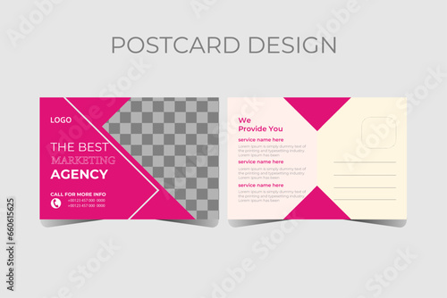 Corporate postcard design template. amazing and modern postcard design. stylish corporate postcard design bundle