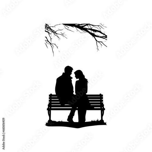 couple sitting on bench