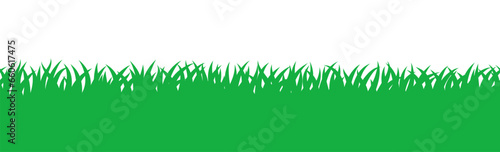 Green grass silhouette. Illustration for concept design. Vector seamless grass silhouette.