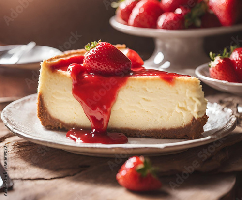 Cheesecake With Strawberry Sauce