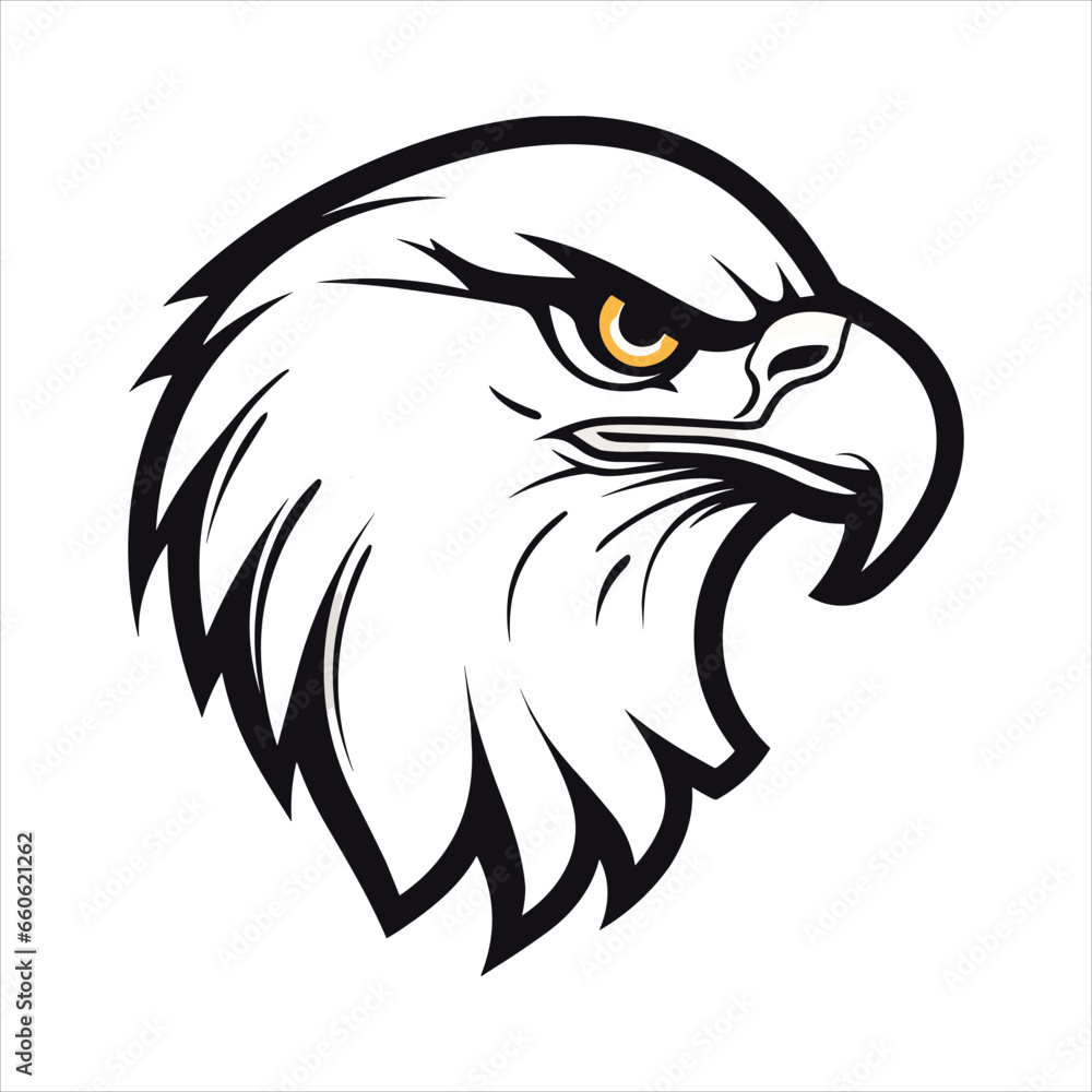 Minimalistic Eagle Cartoon Doodle Line Art Minimalistic Eagle Cartoon Doodle Line Art