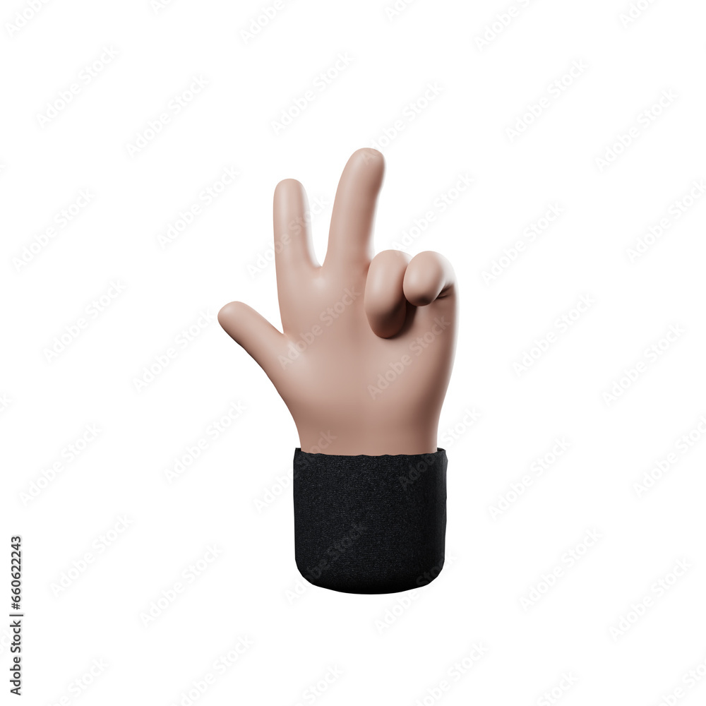 Hand of realistic 3d design in cartoon style. Transparent PNG Hand of realistic 3d design in cartoon style. Transparent PNG