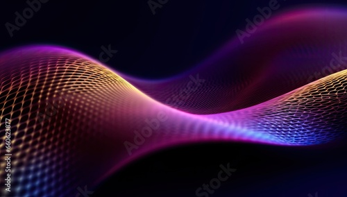 abstract futuristic background with pink blue glowing neon moving high speed wave lines