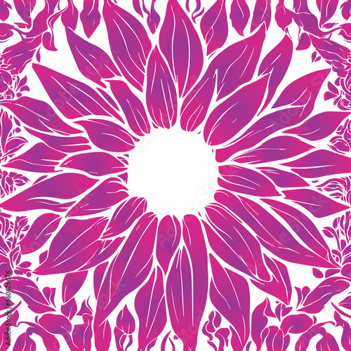 mosaic of pink flower petals, flower pattern