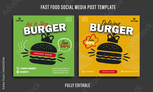 Burger food social media post story fully edible 