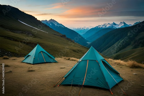 tent in the mountains