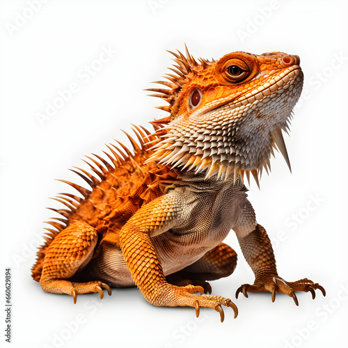 Bearded Dragon Design Elements Isolated Transparent Background Generative AI