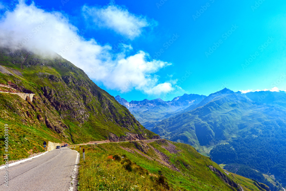 Fototapeta premium Timmelsjochstraße in Südtirol, Italien