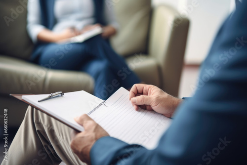 Professional psychologist conducting a consultation