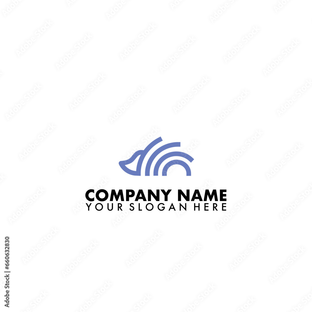 Abstract logo line figure hedgehog. Vector outline hedgehog for web and design. Abstract logo line figure hedgehog. Vector outline hedgehog for web and design.