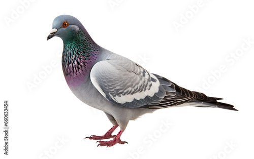 Majestic Pigeon Portrait on Transparent background