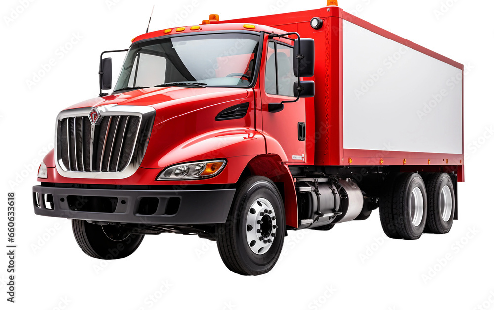 Classic Red Truck Illustration on Transparent background