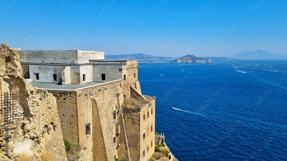 Procida - Italy - Campania - View from the island of Procida across the sea to the mainland