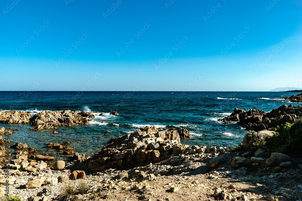 rocks and sea