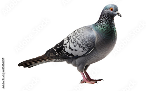 Majestic Pigeon Portrait on Transparent background
