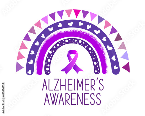 National Alzheimer’s Disease Month greeting banner. Alzheimer’s Awareness concept.