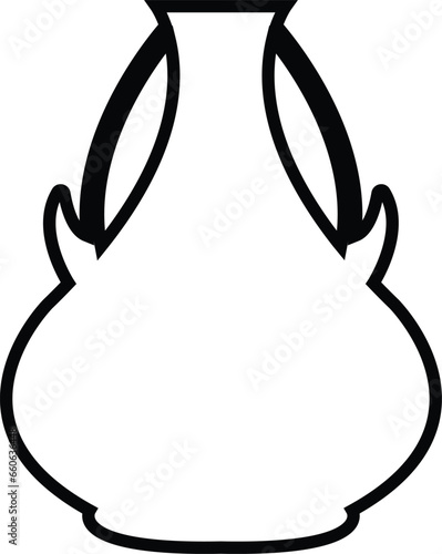 Amphora icons set. set of amphora vector icons for web design, Set of different funeral cremation urns isolated on white background