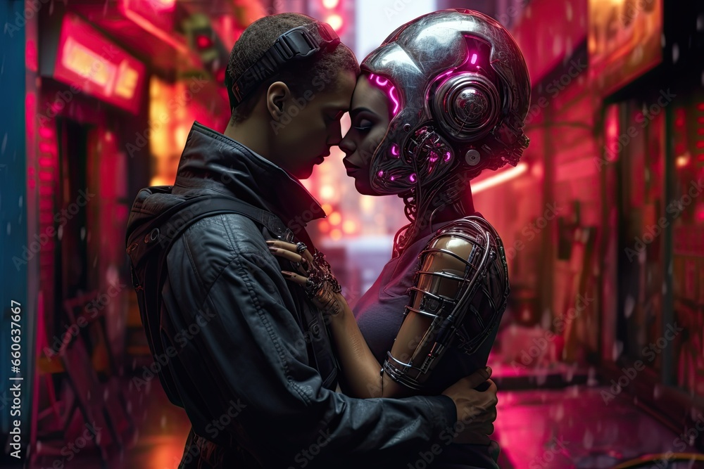 love between a man and a robot woman