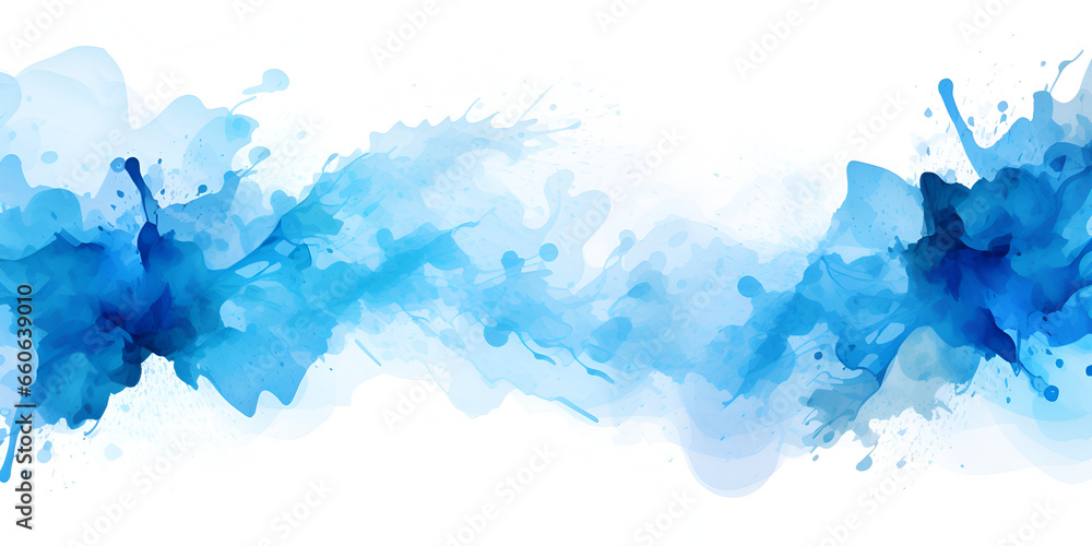 Blue watercolor spot splash on white background Blue watercolor spot splash on white background