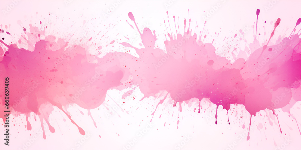 Pink watercolor spot splash on white background
