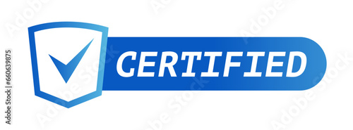 Certified emblem isolated on white background vector 10 eps