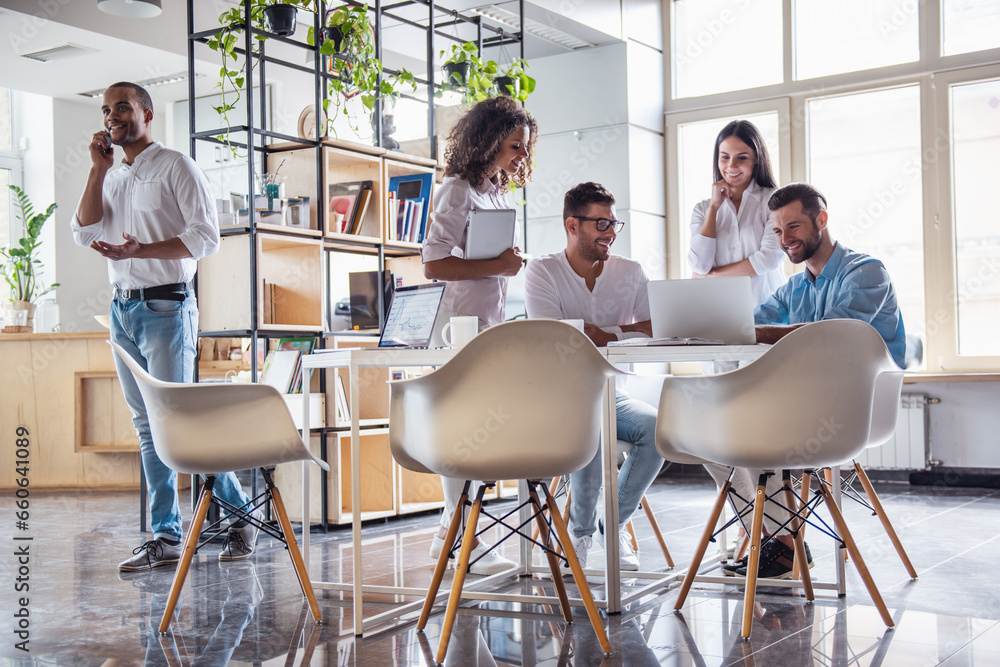 Obraz premium Business people working