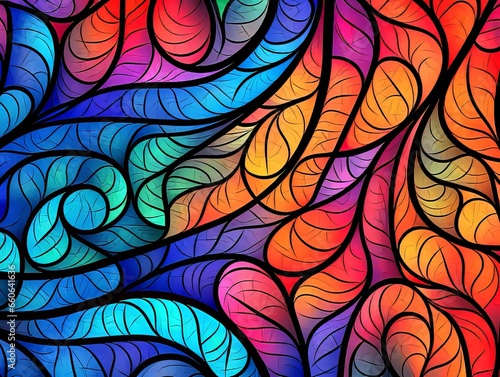 abstract pattern with leaves
