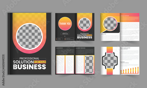 corporate company profile brochure template design (ID: 660644058)