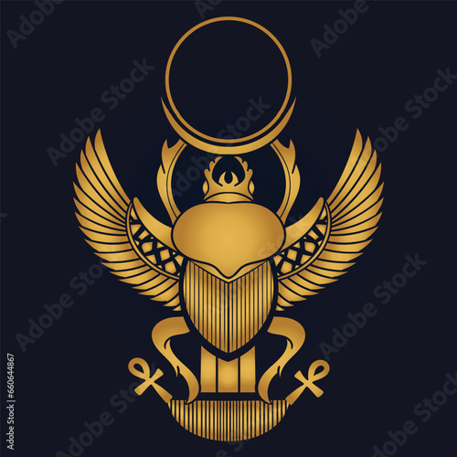  Pharaonic wings Egyptian and Khepri VECTOR