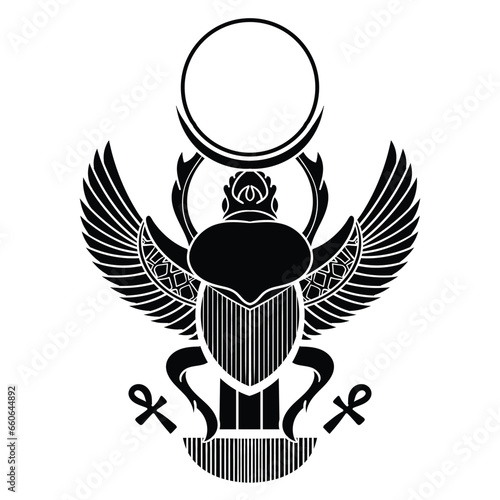  Pharaonic wings Egyptian and Khepri VECTOR