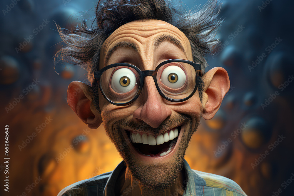 A caricature artist exaggerating features in a portrait, adding a humorous twist to reality. Concept of caricature art. Generative Ai. A caricature artist exaggerating features in a portrait, adding a humorous twist to reality. Concept of caricature art. Generative Ai.