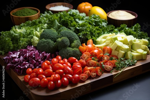 Array of fresh vegetables