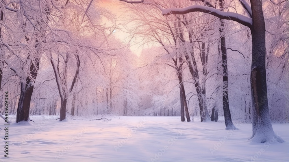 Trees in snow landscape background. Beautiful winter forest. Hello Winter concept.. Trees in snow landscape background. Beautiful winter forest. Hello Winter concept..