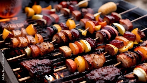 barbeque cooked non-vegetarian food