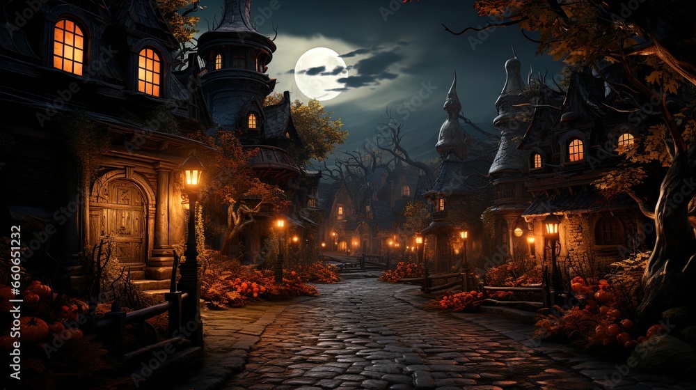 Halloween night in the village