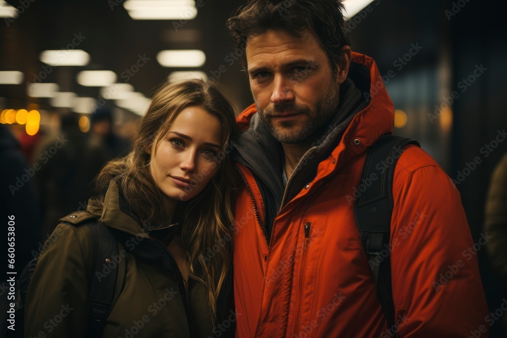 A moving image of a tearful goodbye at an airport, highlighting the complex blend of emotions when loved ones part A moving image of a tearful goodbye at an airport, highlighting the complex blend of emotions when loved ones part