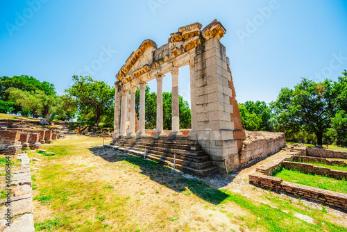 Byzantine church of St Mary in Apollonia. Temple ruins in Ancient Apollonia, Albania. photo