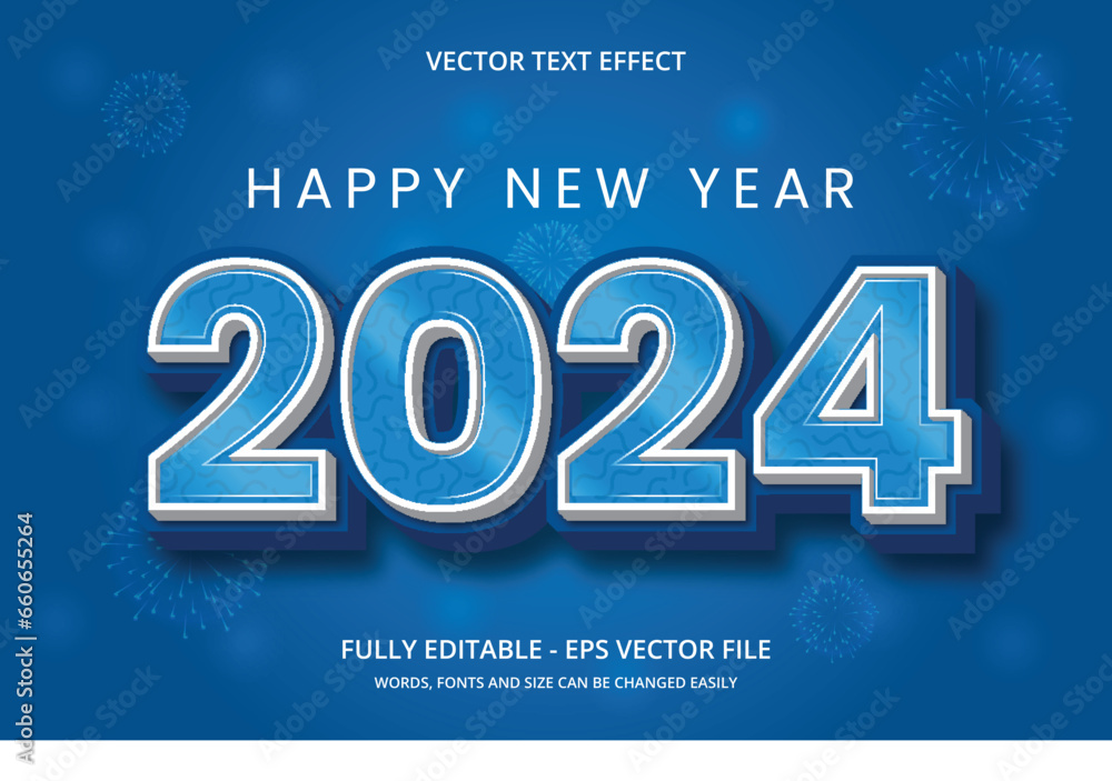 Happy New Year 2024 design. With colorful truncated number illustrations. Premium vector design for poster, banner, greeting, and New Year 2024 celebration Happy New Year 2024 design. With colorful truncated number illustrations. Premium vector design for poster, banner, greeting, and New Year 2024 celebration