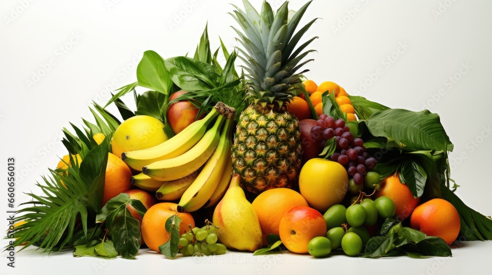 A pile of assorted fruits and vegetables