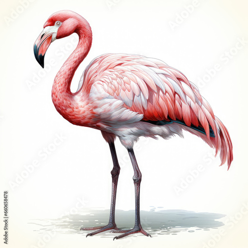 watercolor Flamingo clipart, Generative Ai