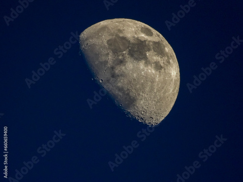 High zoom of a moon near first quarter © Andrzej