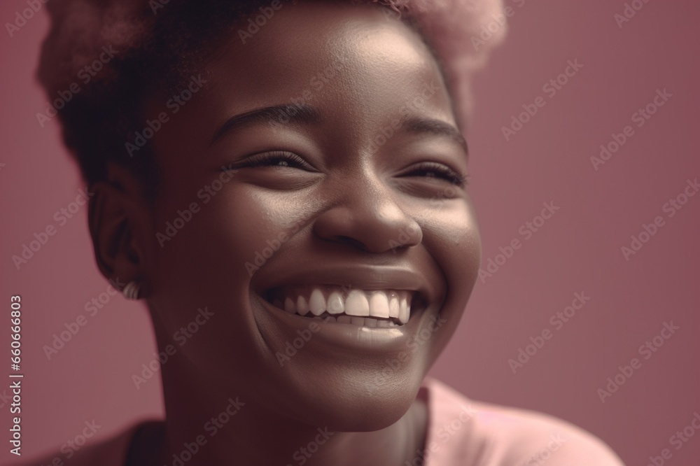 African young skincare model with perfect dark skin and curly hair. Beauty spa concept.. Generative AI African young skincare model with perfect dark skin and curly hair. Beauty spa concept.. Generative AI
