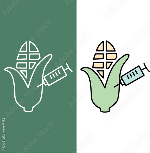 corn intervened transgenic vegetable icon photo