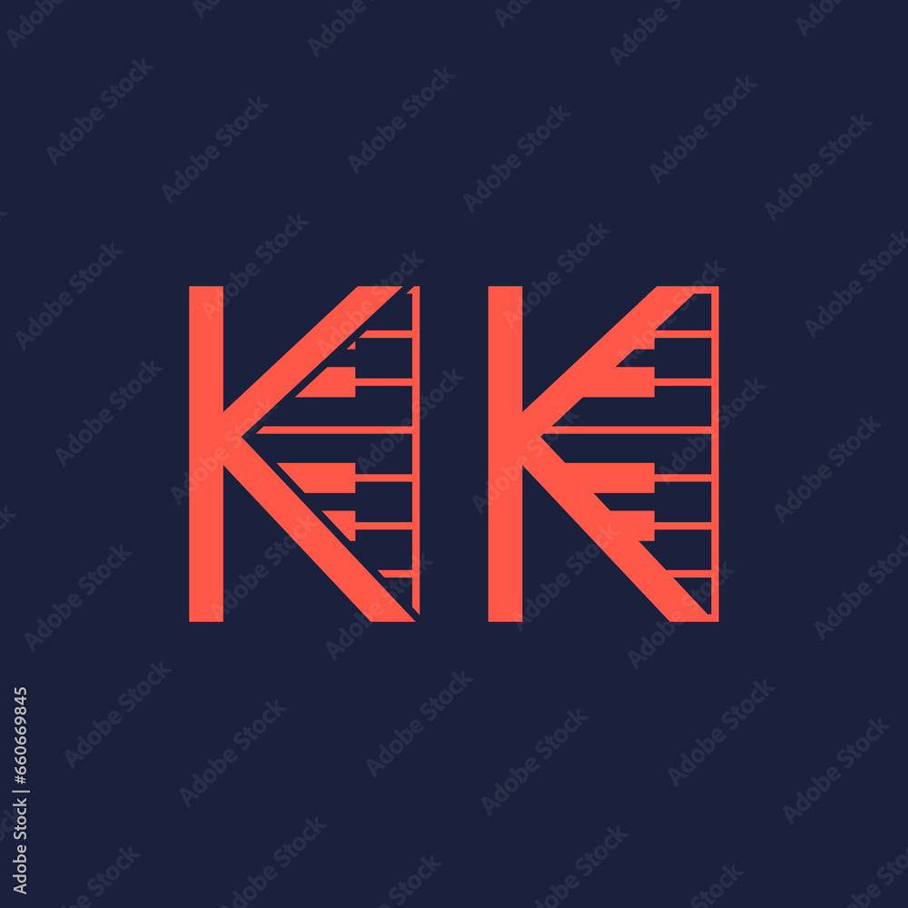 Piano logo, Keyboard logo, Musical logo, Music keyboard logo, Piano