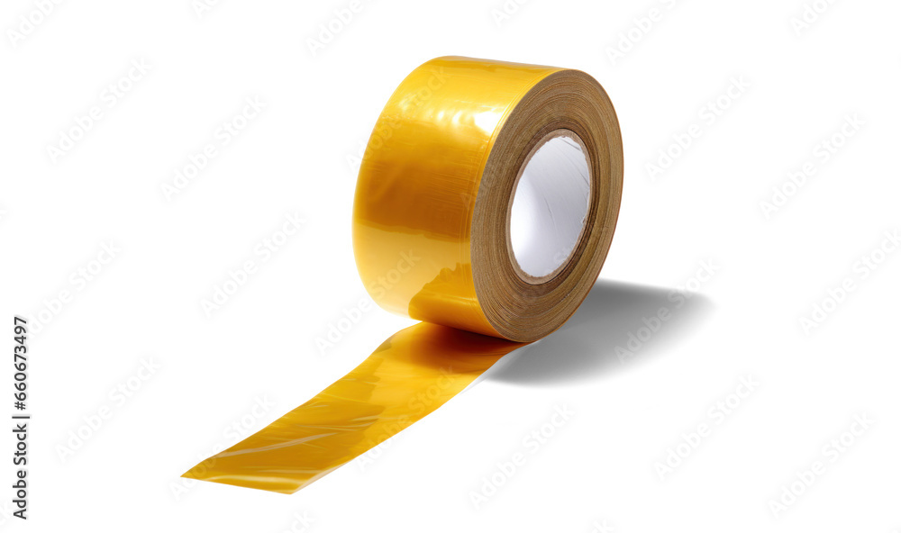 yellow insulating adhesive tape scotch, png file of isolated cutout object with shadow on transparent background. yellow insulating adhesive tape scotch, png file of isolated cutout object with shadow on transparent background.
