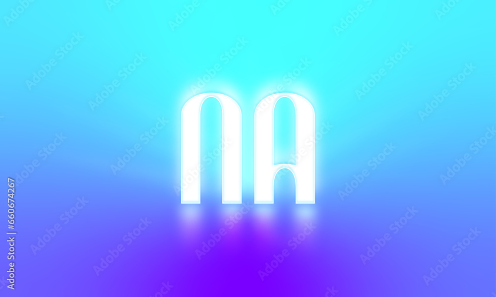 glowing letters initials reflections rays of light turquoise background